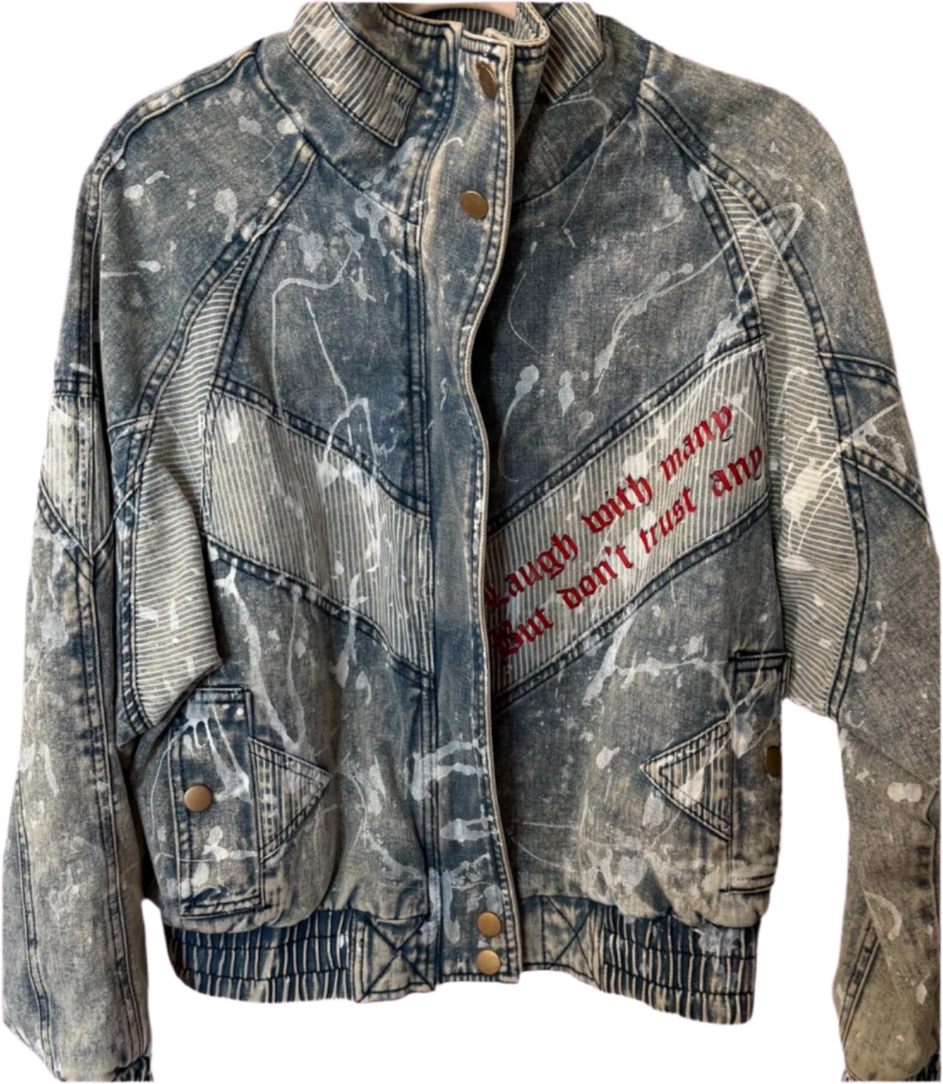 Denim bomber