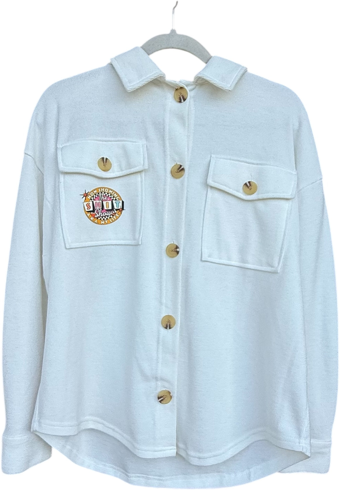 Patched in white.